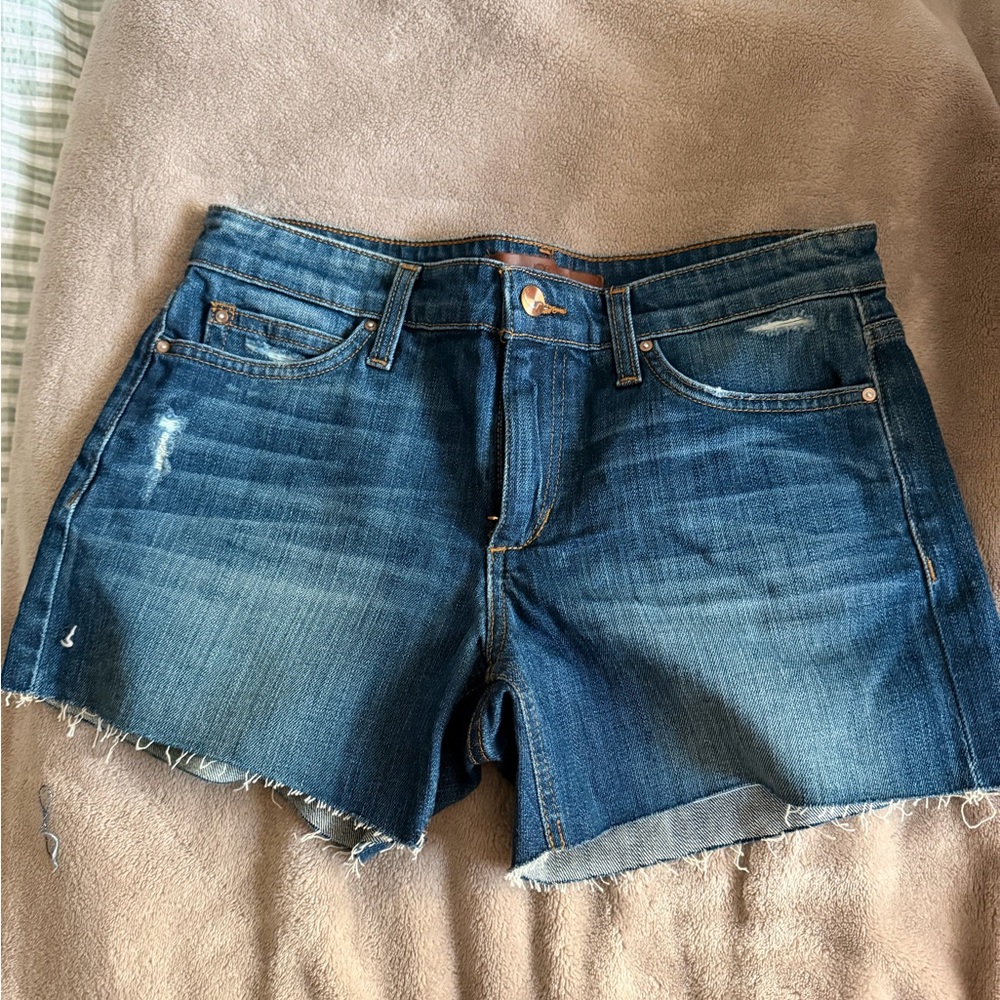 Joe's Jeans Blue Distressed Denim Cutoff Shorts